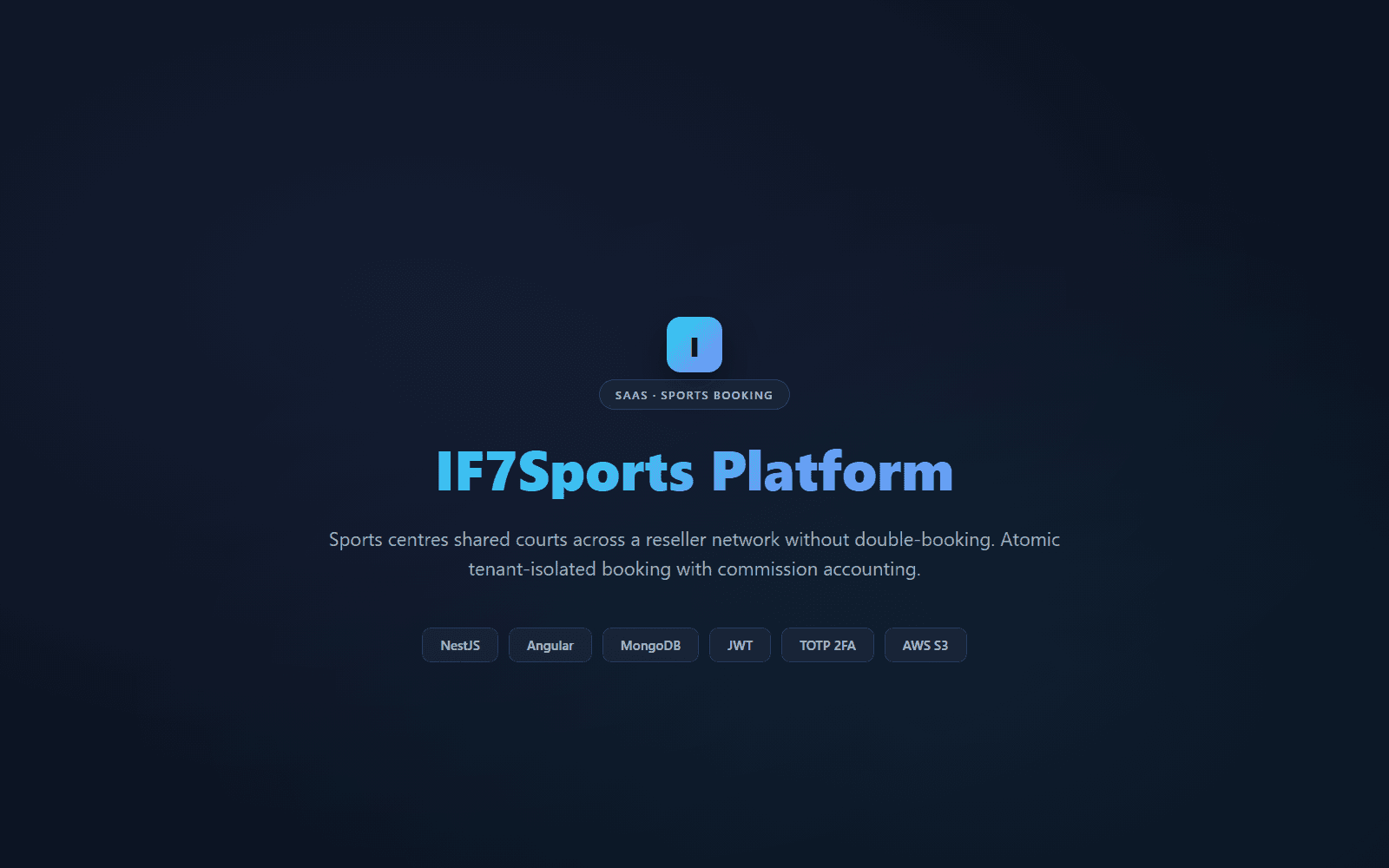 IF7Sports Platform — NestJS, MongoDB, Angular project screenshot by Ustym Kushnir