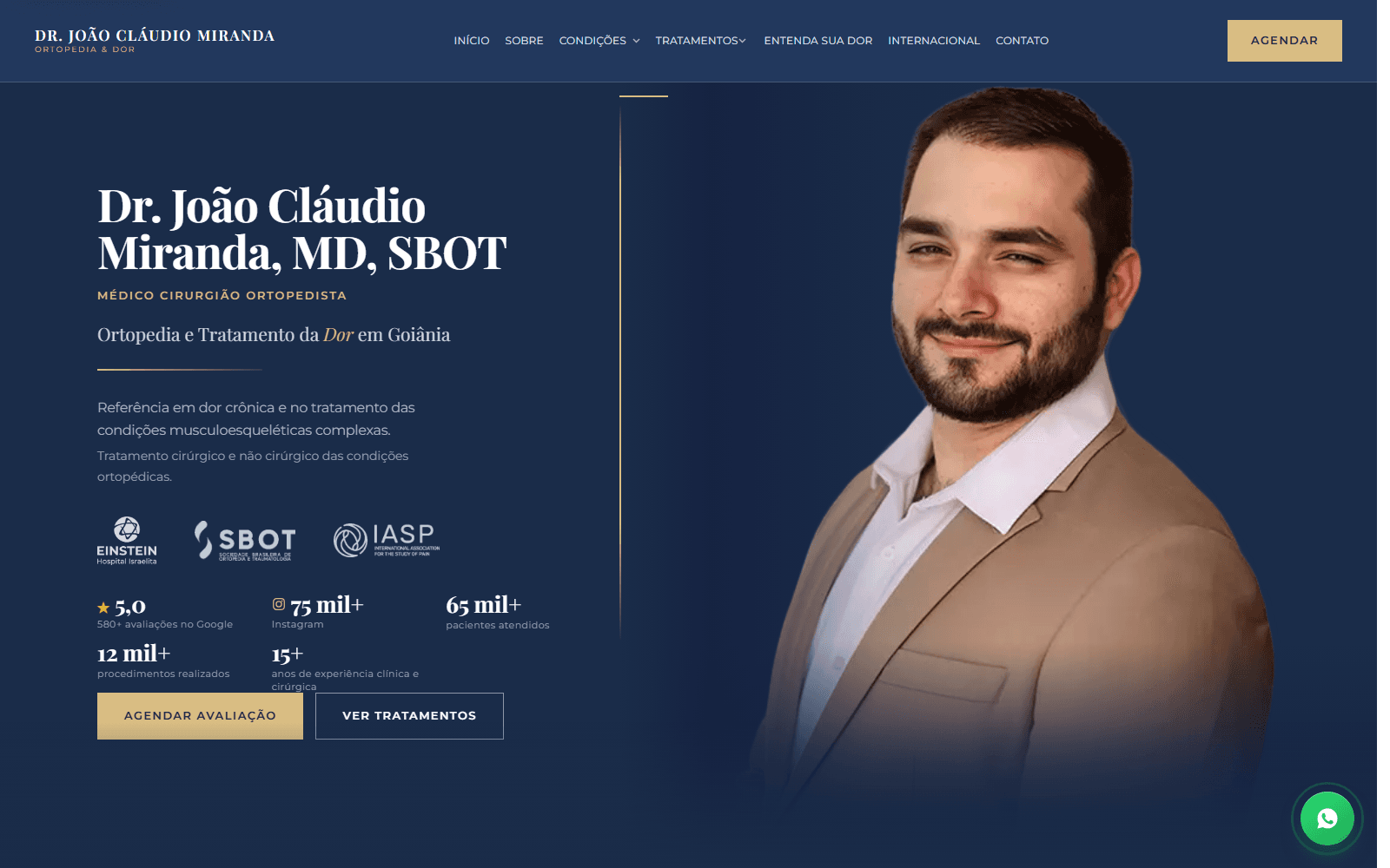 Dr. João Cláudio Miranda — Next.js 15, Payload CMS 3, PostgreSQL project screenshot by Ustym Kushnir